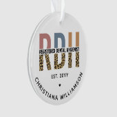 Aangepaste RDH-geregistreerde tandheelkundige cade Ornament (voorkant)