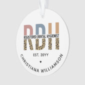 Aangepaste RDH-geregistreerde tandheelkundige cade Ornament (voorkant)