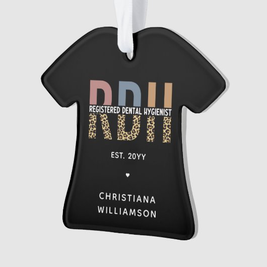 Aangepaste RDH-geregistreerde tandheelkundige cade Ornament (voorkant)