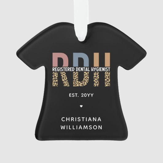 Aangepaste RDH-geregistreerde tandheelkundige cade Ornament (achterkant)