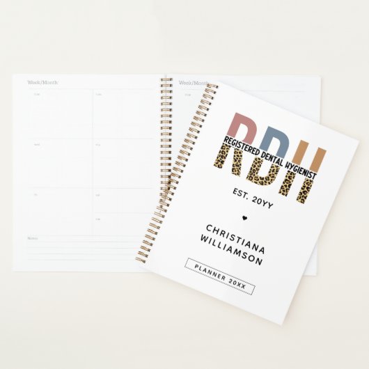 Aangepaste RDH-geregistreerde tandheelkundige cade Planner (Display)