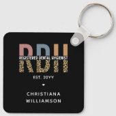 Aangepaste RDH-geregistreerde tandheelkundige cade Sleutelhanger (Achterkant)