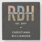 Aangepaste RDH-geregistreerde tandheelkundige cade Stenen Onderzetter (Voorkant)