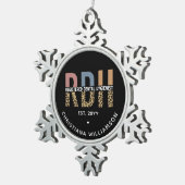 Aangepaste RDH-geregistreerde tandheelkundige cade Tin Sneeuwvlok Ornament (Rechts)