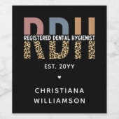 Aangepaste RDH-geregistreerde tandheelkundige cade Wijn Etiket (Enkel label)