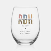 Aangepaste RDH-geregistreerde tandheelkundige cade Wijnglas Zonder Voet (Voorkant)