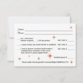 Aangepaste reactiekaart van Las Vegas met aanzicht RSVP Kaartje (Achterkant)