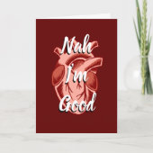 Aangepaste realistische Valentijnse hartemeer voor Feestdagen Kaart (Voorkant)