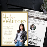 Aangepaste Realtor Professionele Vastgoed Marketin Flyer<br><div class="desc">De Custom Realtor Professional Real Estate Marketing Flyer, een elegante en impactvolle tool ontworpen om uw vastgoedmarketingstrategie te verhogen. Met een verfijnd crème- en goudkleurschema straalt deze flyer professionaliteit en klasse uit, waardoor hij perfect is voor het aantrekken van veeleisende klanten. Met de gepersonaliseerde buurtkaart met een foto kunt u...</div>