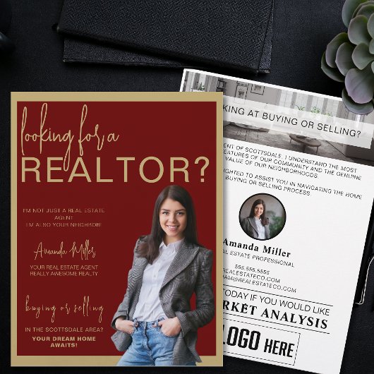 Aangepaste Realtor Professionele Vastgoed Marketin Flyer