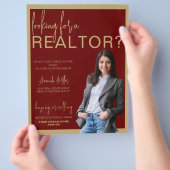 Aangepaste Realtor Professionele Vastgoed Marketin Flyer (Hand)