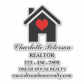 Aangepaste Realtor Real Estate Laptop Sticker (Voorkant)