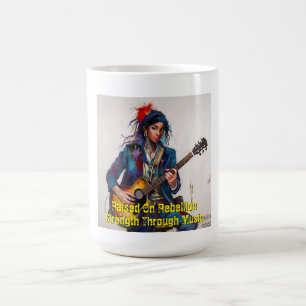Aangepaste Rebel Girl Gitarist Art Inspirerend Koffiemok