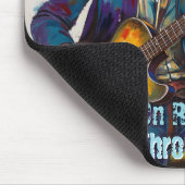 Aangepaste Rebel Girl Gitarist Art Inspirerend Muismat (Hoek)