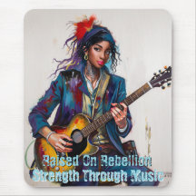 Aangepaste Rebel Girl Gitarist Art Inspirerend