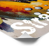 Aangepaste Rebel Girl Gitarist Art Inspirerend Perfect Poster (Hoek)