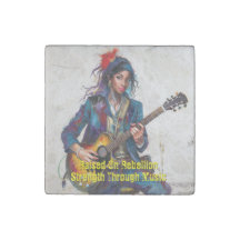 Aangepaste Rebel Girl Gitariste Kunst Inspirerend