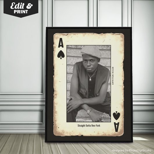 Aangepaste Rebel Teen Wall Art, Poker Straight Out Poster