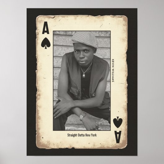 Aangepaste Rebel Teen Wall Art, Poker Straight Out Poster (Voorkant)