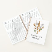 Aangepaste Recept Sjablonen Notitieboek (Binnen)