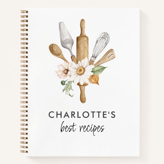 Aangepaste Recept Sjablonen Notitieboek (Voorkant)