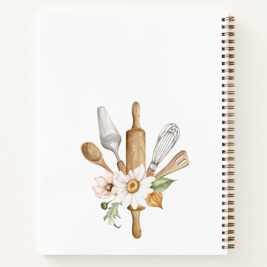 Aangepaste Recept Sjablonen Notitieboek (Achterkant)