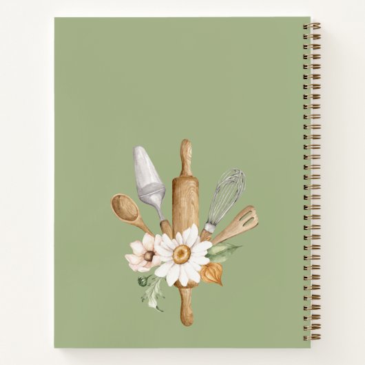 Aangepaste Recept Sjablonen Notitieboek (Achterkant)