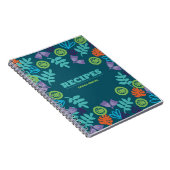 Aangepaste recepten floraal modern groen Notitieb Notitieboek (Rechterzijde)