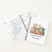 Aangepaste Recepten Pots Food Utensils Recept Sjab Notitieboek (Binnen)