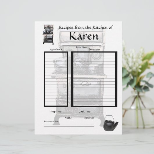 Aangepaste receptenpagina (Staand voorkant)