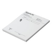 Aangepaste receptnotitieblok – Bewerkbaar doktersr Notitieblok (Linkerzijde)