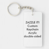 Aangepaste rechthoek AcrylSleutelhanger Key Ring b Sleutelhanger (Voorkant)