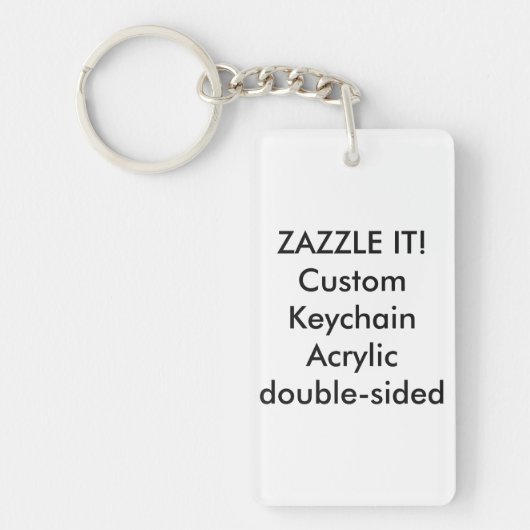 Aangepaste rechthoek AcrylSleutelhanger Key Ring b Sleutelhanger (Voorkant)