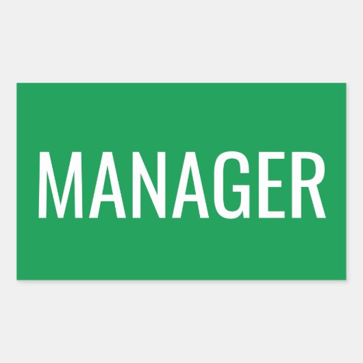 Aangepaste rechthoek Stickers voor Office Managers (Voorkant)