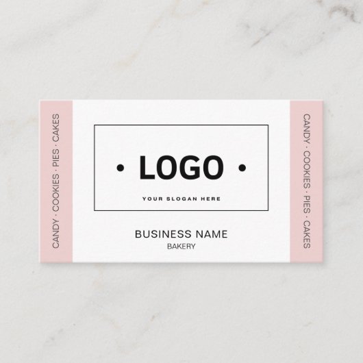 Aangepaste Rechthoekige Logo Bakkerij Visitekaartje (Voorkant)