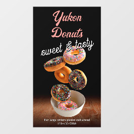 Aangepaste reclame voor donutwinkel raamsticker