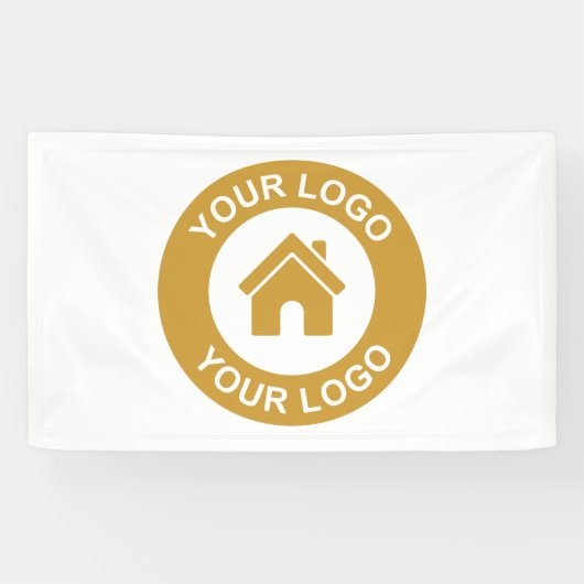 Aangepaste reclamebanner voor zakelijke Logo Spandoek (Horizontaal)