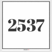 Aangepaste recycling van afval kan huisnummer Adre Sticker (Vel)