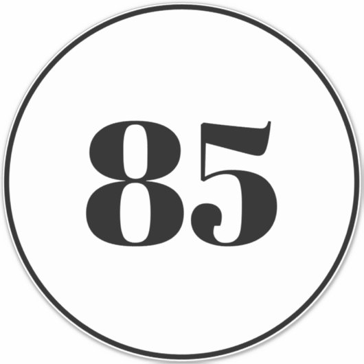 Aangepaste recycling van afval kan huisnummer Adre Sticker (Voorkant)