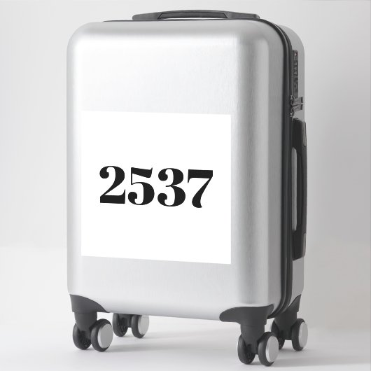 Aangepaste recycling van afval kan straatnaamadres sticker (Koffer)