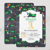 Aangepaste recycling vuilniswagen Birthday Party Kaart (Voorkant / Achterkant)