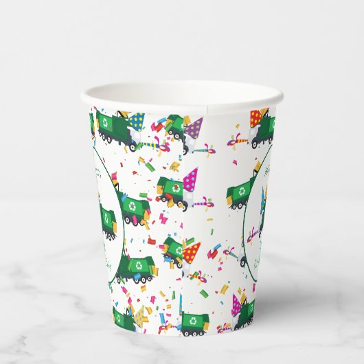 Aangepaste recyclingvuilniswagen papieren bekers (Rechts)