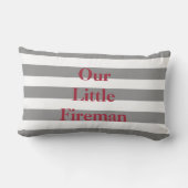 Aangepaste Red and Grey Fire Truck Kussen (Achterkant)