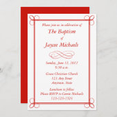 Aangepaste Red Baptism-uitnodiging of andere gebeu Kaart (Voorkant / Achterkant)