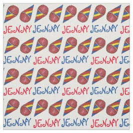 Aangepaste Red Blue Snocone Snow Cone Fabric Stof