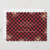 Aangepaste Red Buffalo Pset Gold-kerstkaarten Feestdagenkaart (Achterkant)