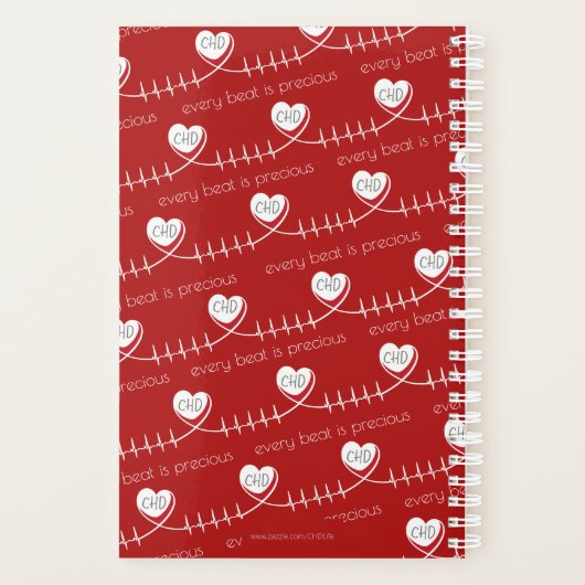Aangepaste Red CHD Heart Care Planner (Achterkant)