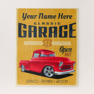Aangepaste Red Classic Truck Garage Legpuzzel