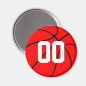 Aangepaste Red- en Black Basketball-vriendelijke m Magneet (Voorkant / Achterkant)