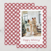 Aangepaste 'Red' en 'White Plays'-fotofeestkaarten Feestdagenkaart (Voorkant / Achterkant)